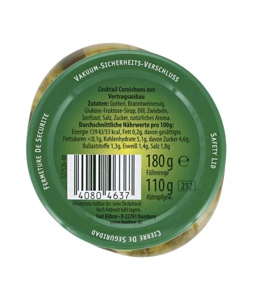 Kühne Cocktail Cornichons 2 Kühne Cocktail Cornichons – Bild 2