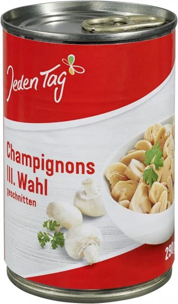 Jeden Tag Champignons Geschnitten III. Wahl 1 Jeden Tag Champignons Geschnitten III. Wahl