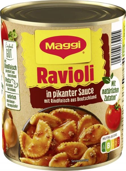 Maggi Ravioli In Pikanter Sauce Mit Fleisch 1 Maggi Ravioli In Pikanter Sauce Mit Fleisch