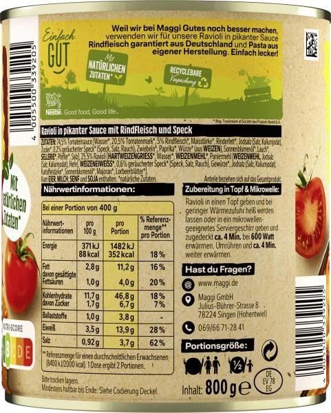 Maggi Ravioli In Pikanter Sauce Mit Fleisch 2 Maggi Ravioli In Pikanter Sauce Mit Fleisch – Bild 2
