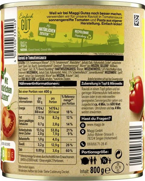 Maggi Ravioli In Tomatensauce 2 Maggi Ravioli In Tomatensauce – Bild 2