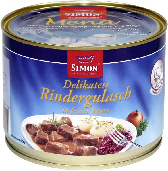 Simon Delikatess Rindergulasch In Feiner Sauce 1 Simon Delikatess Rindergulasch In Feiner Sauce