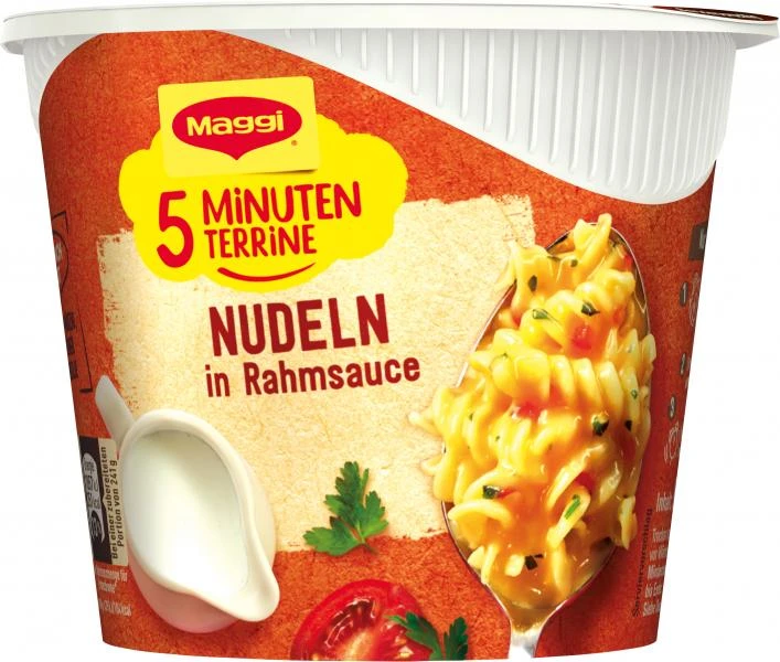Maggi 5 Minuten Terrine Nudeln In Rahmsauce 2 Maggi 5 Minuten Terrine Nudeln In Rahmsauce – Bild 2