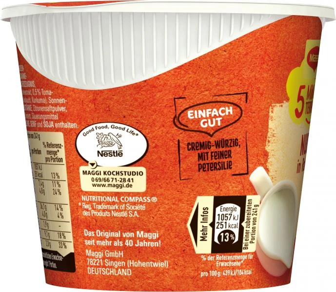 Maggi 5 Minuten Terrine Nudeln In Rahmsauce 4 Maggi 5 Minuten Terrine Nudeln In Rahmsauce – Bild 4