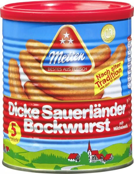 Metten Dicke Sauerländer Bockwurst 1 Metten Dicke Sauerländer Bockwurst