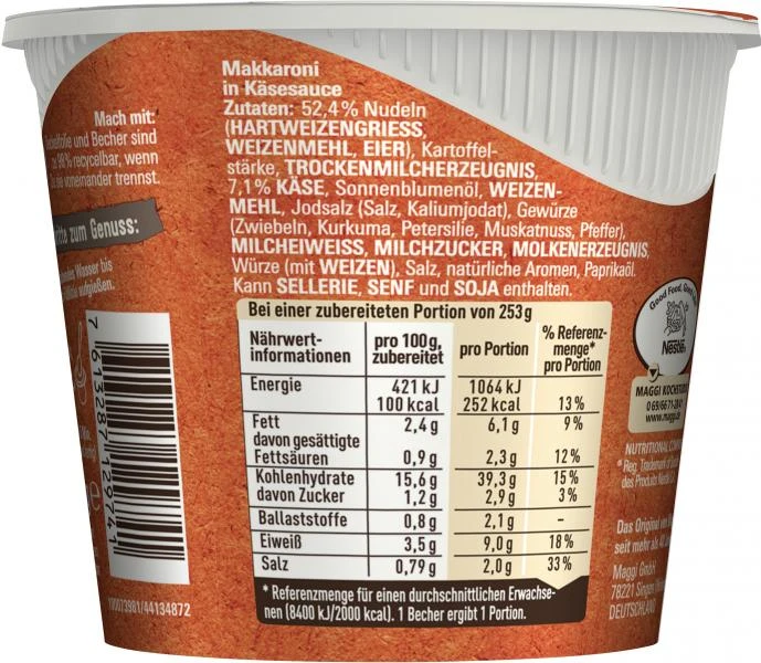 Maggi 5 Minuten Terrine Makkaroni & Käse 4 Maggi 5 Minuten Terrine Makkaroni & Käse – Bild 4