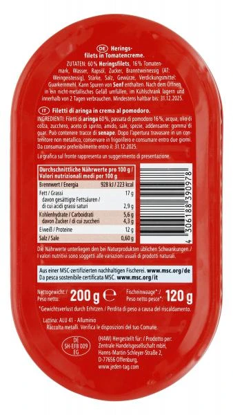 Jeden Tag Heringsfilet In Tomatencreme 2 Jeden Tag Heringsfilet In Tomatencreme – Bild 2