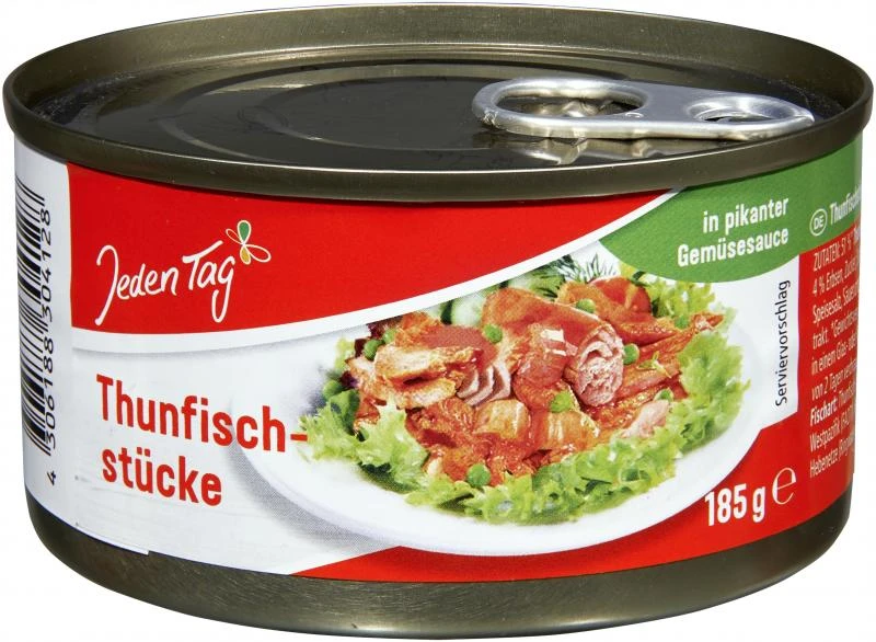 Jeden Tag Thunfisch-Stücke In Pikanter Gemüsesauce 1 Jeden Tag Thunfisch-Stücke In Pikanter Gemüsesauce