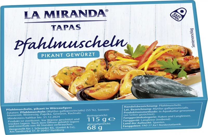 La Miranda Tapas Pfahlmuscheln 1 La Miranda Tapas Pfahlmuscheln