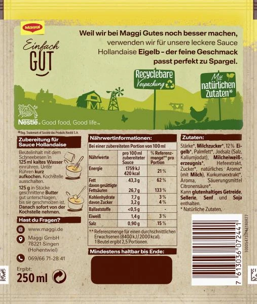 Maggi Für Genießer Sauce Hollandaise 2 Maggi Für Genießer Sauce Hollandaise – Bild 2