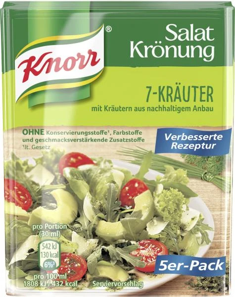 Knorr Salatkrönung 7-Kräuter 1 Knorr Salatkrönung 7-Kräuter