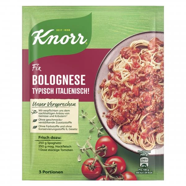 Knorr Fix Bolognese Typisch Italienisch 1 Knorr Fix Bolognese Typisch Italienisch