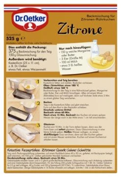Dr. Oetker Zitronen Kuchen -Günstiges Essen Verkaufsgeschäft 4502110004 4000521029982 03