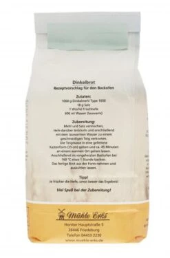 Mühle Erks Bioland Dinkelmehl Type 1050 -Günstiges Essen Verkaufsgeschäft 4502110086 4038269001649 03