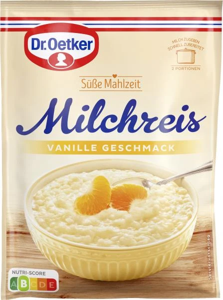 Dr. Oetker Süße Mahlzeit Milchreis Vanille 1 Dr. Oetker Süße Mahlzeit Milchreis Vanille