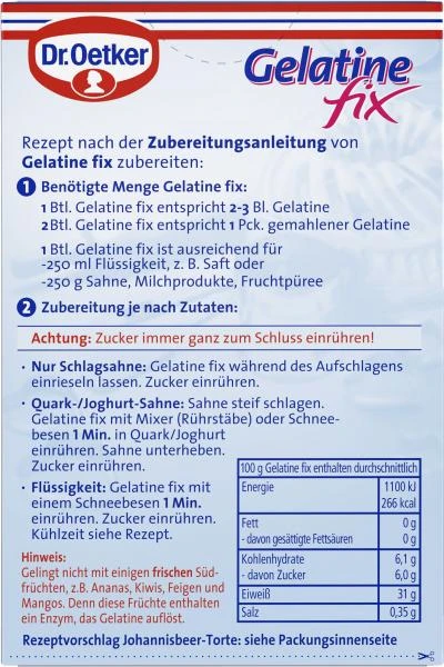 Dr. Oetker Gelatine Fix 3 Dr. Oetker Gelatine Fix – Bild 3