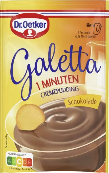 Dr. Oetker Galetta 1 Minuten Cremepudding Schokolade 1 Dr. Oetker Galetta 1 Minuten Cremepudding Schokolade