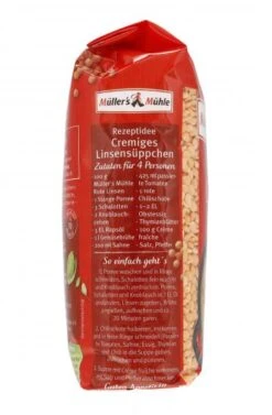 Müller's Mühle Rote Linsen -Günstiges Essen Verkaufsgeschäft 4502110827 4000286221126 04