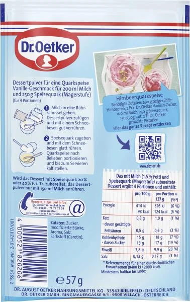Dr. Oetker Quarkfein Vanille 2 Dr. Oetker Quarkfein Vanille – Bild 2