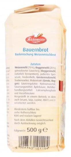 Küchenmeister Backmischung Bauernbrot -Günstiges Essen Verkaufsgeschäft 4502113464 4006363101404 04.jpg