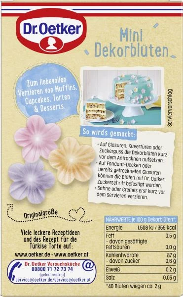 Dr. Oetker Mini Dekorblüten 3 Dr. Oetker Mini Dekorblüten – Bild 3