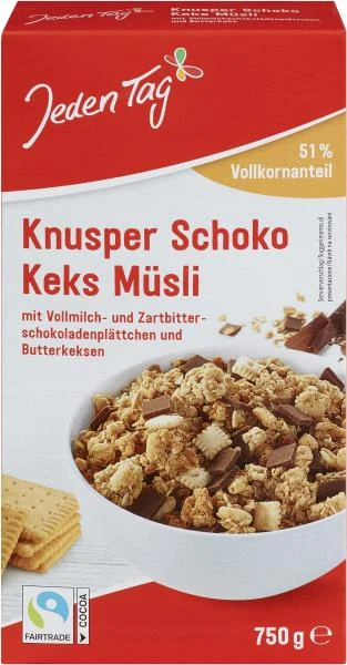 Jeden Tag Knusper Schoko Keks Müsli 1 Jeden Tag Knusper Schoko Keks Müsli