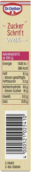 Dr. Oetker Zuckerschrift Weiß 3 Dr. Oetker Zuckerschrift Weiß – Bild 3