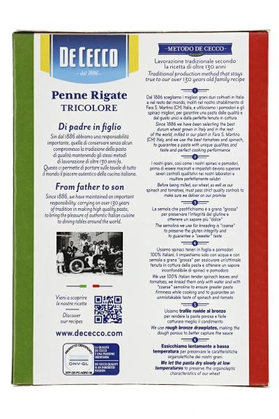 De Cecco Penne Rigate No. 41 Tricolore 3 De Cecco Penne Rigate No. 41 Tricolore – Bild 3