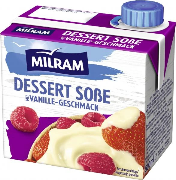 Milram Dessert Soße Vanille 1 Milram Dessert Soße Vanille