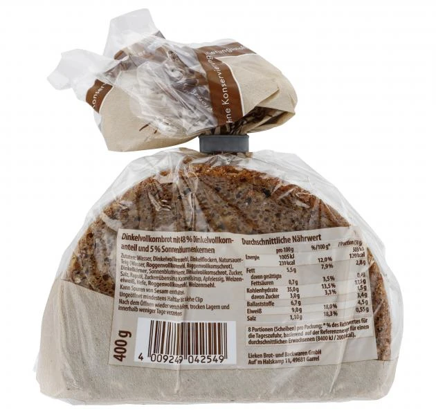 Lieken Urkorn Dinkel-Vollkorn 2 Lieken Urkorn Dinkel-Vollkorn – Bild 2