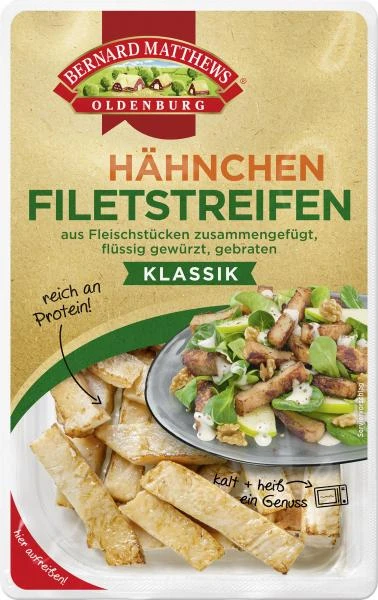 Bernhard Matthews Hähnchen Filetstreifen Klassik 1 Bernhard Matthews Hähnchen Filetstreifen Klassik
